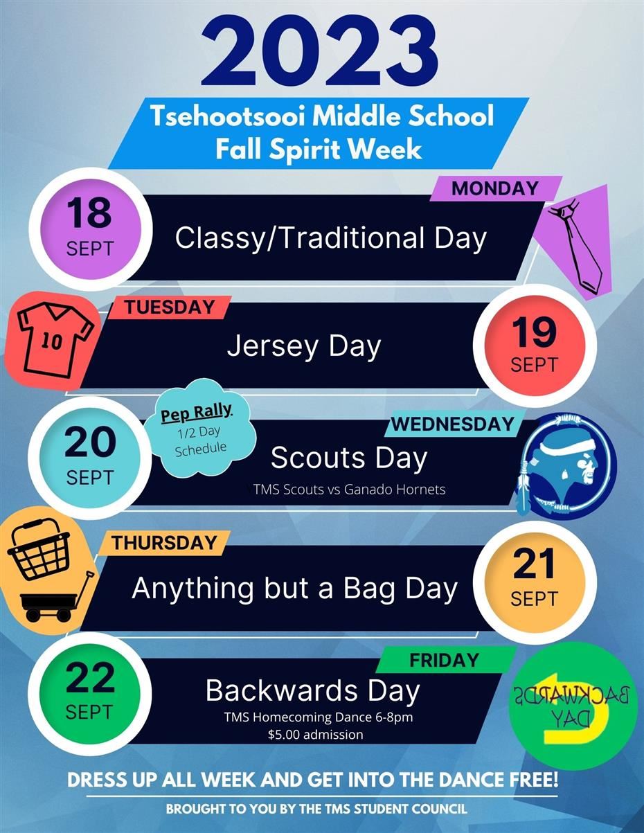 TMS Fall 2023 Spirit Week